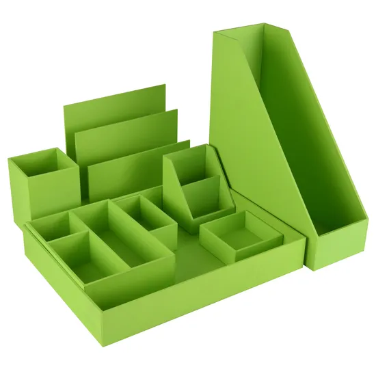 Prodotto per ufficio di vendita caldo Set di organizer per desktop da casa per ufficio multifunzionale squisito Set di cassetti per cassetti a 2 strati Portadocumenti Portapenne Astuccio Set di cancelleria